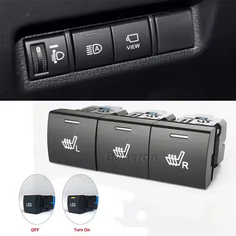 Car LED Light Seat Heating Control Switch Heater Button For Toyota Camry V70 2018 Rav4 Corolla Altis