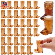 36 Pcs Mini Cowboy Boot Shot Glasses 1 Oz Cute Plastic Western Cowboy Mini Beer Mugs Reusable Boot C