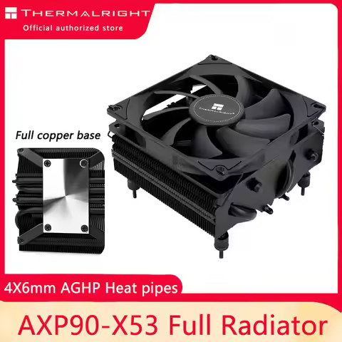 Thermalright AXP90-X53 Full Low Profile CPU Air Cooler 53mm Height With 92mm PWM Cooling Fan for AMD