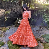 Dress/orange dress/maxi dress/imported dress/women dress/women dress/sexy dress/beach dress/beach dr
