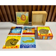 Preloved Wooden Blocks Cube Puzzles