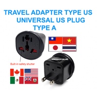 US Plug Adapter Standard Socket Travel Converter US 2PIN To Eu Us Au / Type C Type E/F Type J Type L