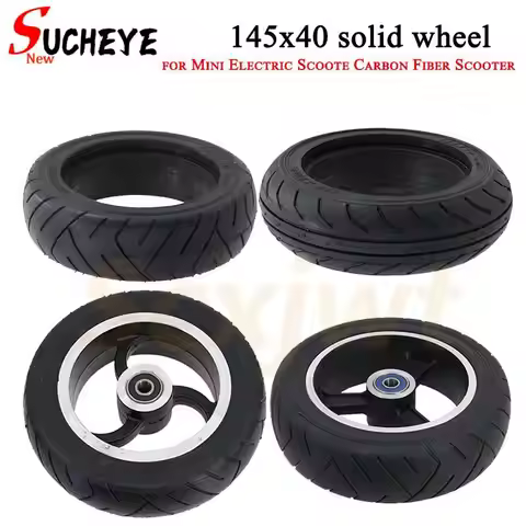 6 Inch Wheel 145x40 Solid Tire with Plastic / Alloy Hub for Mini Electric Scooter Fastwheel F0,jackh