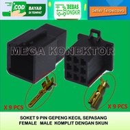 9 PIN BLACK SOCKET CONNECTOR SOCKET SMALL FLAT CABLE CONNECTOR 9 PIN SOCKET/