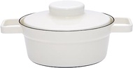Enamel pot aroma pot casserole dish 1.25L 20cm in diameter pure white 125 543 (Japan import / The package and the manual are written in Japanese)