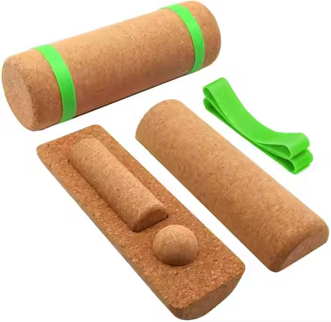 Cork Balance Board Foot Balance Cork Roller Premium Cork Wobble Board for Foot and Ankle Strengtheni