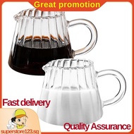 2 Pcs Glass Pitcher, Wave Shaped Glass Creamer Pitcher, Glass Tea Pitcher, Coffee Milk Creamer Pitch
