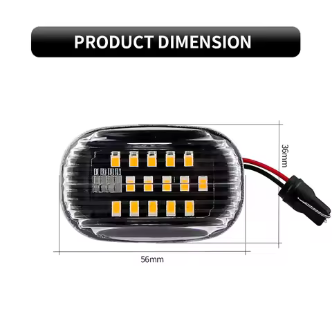 2Pcs Dynamic Led Side Marker Signal Lights for Toyota Corolla E10/E11/E12 Yaris Verso Hilux Surf N21