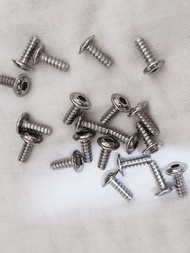 20 pcs stainless bolts Mushroom Type  5X15 stainless Body Bolts fits to most automatic motorcycle fairings Yamaha scooters