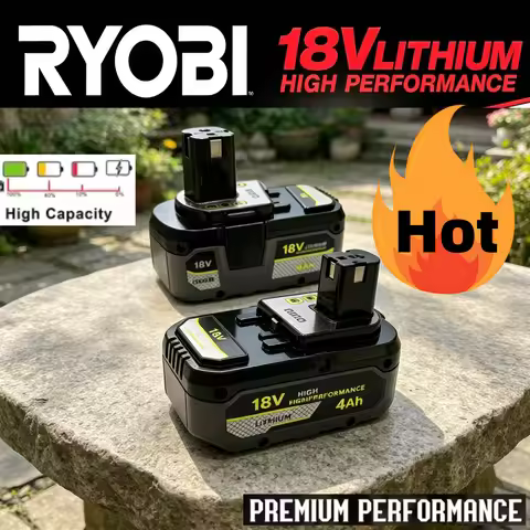 New Original RYOBI P108 18V One+ Li-ion Battery High Capacity Rechargeable for P104 P107 RB18L50 RB1