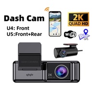 Acroder Dashcam Car 2K WiFi GPS Front Rear Cameras 24H Parking Monitoring Loop Recording