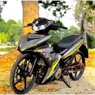 COVER SET Y15ZR V1 V2 DARK GREY FULL STRIPE SILVER ROBOT PREMIUM COVERSET BODYSET Y15ZR Y15 YSUKU NE