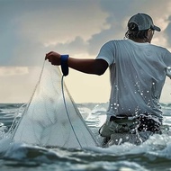 Saltwater Fishing Cast Net for Bait Trap Fish 4/5/6 Ft Radius Casting Nets with Heavy Duty Zinc Sink