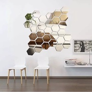 Bgs831 (12PCS) Hexagonal Mirror Glass/Hexagon Mirror/Mirror Sticker/Wall Mirror