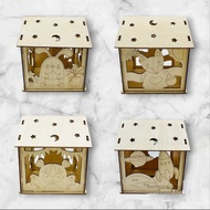 3D WOODEN PAINTING OF THE HOUSE OF SMALL ANIMALS DIY FINE ART ASSEMBLY TOY