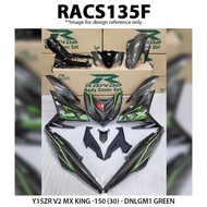 Cover Set Rapido Y15ZR V1 V2 Yamaha MX King 150 (30) Vietnam Green Grey Red Ysuku Accessories Motor 