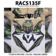 Cover Set Rapido Y15ZR V1 V2 Yamaha MX King 150 (30) Vietnam Green Grey Red Ysuku Accessories Motor Y15 Hijau Lumut