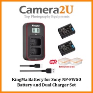 READY STOCK KingMa Battery for Sony NP-FW50 FW50 Battery Dual Charger for Sony A5000 A6000 A6400 RX1