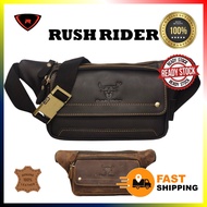 ORIGINAL RUSH RIDER GENUINE LEATHER WAIST POUCH BAG MEN WOMEN CHEST BAG CROSSBODY BEG PINGGANG KULIT