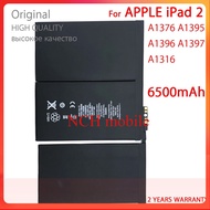 100% ของแท้ A1376แบตเตอรี่สำหรับ iPad 2 A1395 A1396 A1397 A1316 6500MAh แท็บเล็ตคุณภาพสูงคุณภาพสูงให