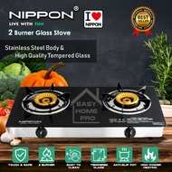 NIPPON NGS-3000G DOUBLE BURNER GLASS GAS STOVE
