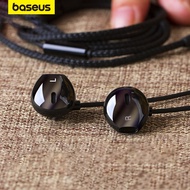 Asal Baseus 6D Stereo dalam telinga fon kepala fon kepala berwayar kawalan Bass bunyi Earbuds untuk 