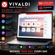 Vivaldi v5.0.2497.32 Browser Lifetime For Windows Fast Customizable Web Browser Software