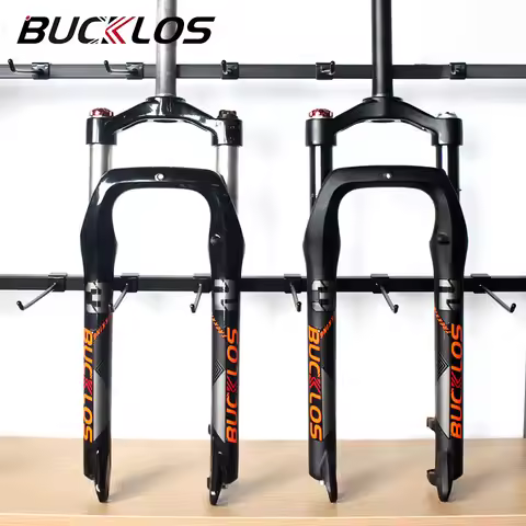 BUCKLOS Bicycle Snow Fork 26 Suspension Front Fork Aluminum Alloy Mountain Bike Forks Straight Tube 