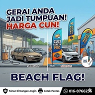 Car Wash ready design Beach flag printing with stand / bow beach flag / tear drop beach flag/ Square