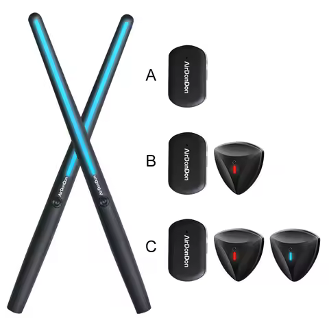 Portable Air Drum Set Air Electronic Drum Sticks Bluetooth-Compatible Virtual Drum Sticks Electronic