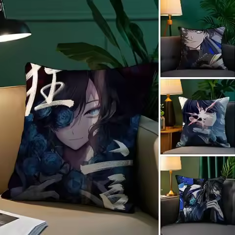Anime Singer A-Ado Double-sided Printed pillow cover Short plush Suitable living rooms bedrooms sofa