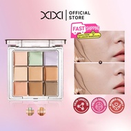 Xixi 9 Color Concealer Palette Full Coverage for Dark Circles Acne Marks Spots Smooth Cream Blendabl