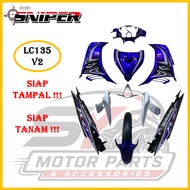 [FULL TANAM ] SNIPER COVERSET LC LC135 V2 EXCITER RC 06 BLUE WHITE / BIRU PUTIH RC 06