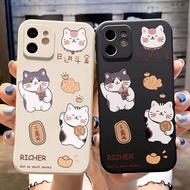 Straight edge Rubik's Cube case for iphone 14promax 11 13 12 7Plus X XS Max Fortune cat Cover