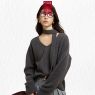 Scarf - Y2K Harajuku Punk Re1925 Studio KY01 style non-ruffled knitted plain wool scarf