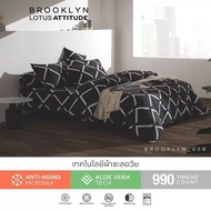 LOTUS ชุดผ้าปูที่นอน  รุ่น Attitude Brooklyn สัมผัสนุ่มลื่น ความละเอียด 990 เส้นด้าย