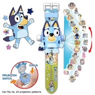 Bluey Toys Kids Watch Bluey Bingo Family Toy Watch 24 Styles Cartoon Figure Pictures Projection Watc