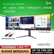 PRISM+ X490 PRO 49" 120Hz Quantum Dot HDR Super Ultrawide WQHD Curved 32:9 [5120 x 1440] Adaptive Sy