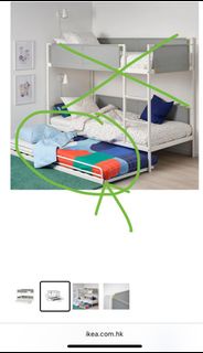 IKEA Vitval under bed frame with wheels宜家傢俬碌架床下面的子母拉床架