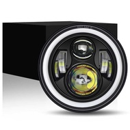 23cm Wrangler Headlight 4 Beads Full Circle Aperture Harley Motorcycle Headlight 7 Inch Modified led