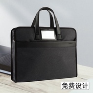 MUJI MUJI A4 document bag portable business briefcase men's large-capacity office computer bag archival data storage bag thickened waterproof conference bag simple canvas zipper bag for women customizable logo printing