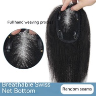 9 * 14cm Full Swiss Lace Hair Topper 100% Human  Hair  Piece  Soft And Lightweight  Hair Replacement