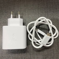 1SET CHARGER SAMSUNG 45W USB TYPE C TO C PD FAST CHARGING 45WAT S20/S21/S22 ULTRA/ A71/ A72/A73/ M52