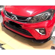 Car Perodua Myvi 2018 Front Bumper Diffuser Lip Wrap Angle Splitters Gloss Matte Black 