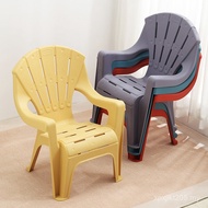 Thickened Children's Stool Armrest Low Living Room Coffee Table Plastic Back Chair Small Chair Adult