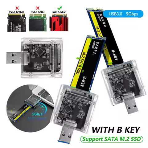 SSD Hard Drive Enclosure Hard Disk Box M2 SSD Case SATA Chassis Gen 1 USB 3.0 Adapter Disk Box for S