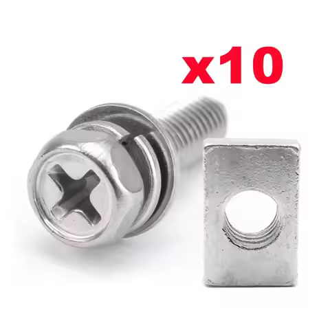 10 Set Universal Motorcycle Scooter ATV Dirt Bike Battery Terminal Nut and Bolt Screws M5x10mm M6x12
