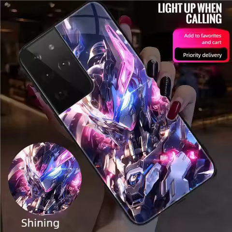 For Asus Rog Phone 9 Pro Case Shockproof LED Flash Phone Case For Asus Rog Phone 8 7 6 Pro Glow Ligh