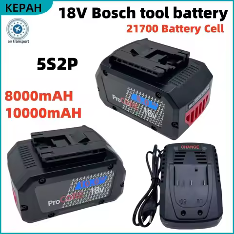 18V 10.0Ah 100% original rechargeable battery, suitable for tool BAT609 BAT618 GBA18V80 21700 high-p