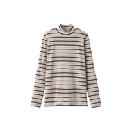MUJI MUJI Womens Stretch Rib Knit Half Turtleneck T-Shirt Base Layer